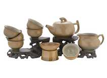 Набор посуды для чайной церемонии из 9 предметов # 41462 фарфор: чайник 229 мл гундаобэй 195 мл сито 6 пиал по 56 мл