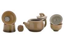 Набор посуды для чайной церемонии из 9 предметов # 41462 фарфор: чайник 229 мл гундаобэй 195 мл сито 6 пиал по 56 мл